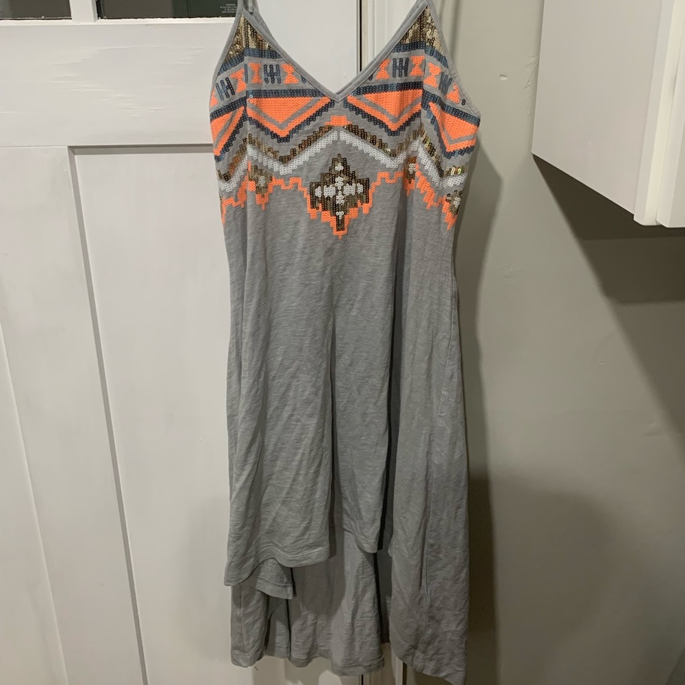 Express high low dress with sequin Aztec accents - size Medium